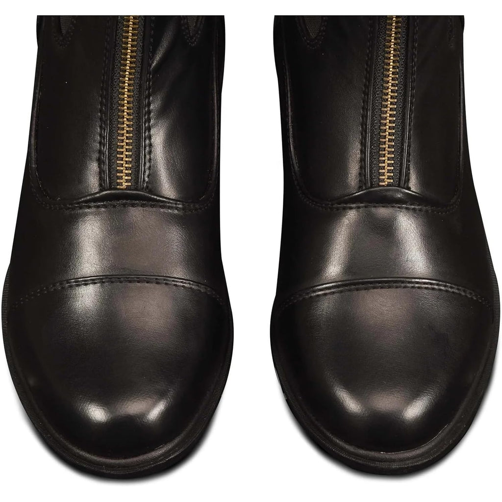 Ovation Women'S Lightweight Stylish Equestrian Horse Riding Ankle Length Synthetic Vega Leather Quantum Zip Paddock Boots
