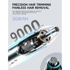 ZORAMI Rechargeable Ear and Nose Hair Trimmer - 2026 Professional Painless Eyebrow & Facial Hair Trimmer for Men Women, Powerful Motor and Dual-Edge Blades for Smoother Cutting Black