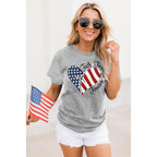 4th of July Shirts Women Faith Family Freedom Tshirt American Flag T Shirts Star Stripes Patriotic Shirts Top