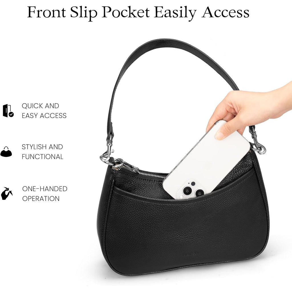 befen Genuine Leather Crossbody Bags for Women Anti Theft Shoulder Purse Trendy Hobo Bag with RFID Womens Handbag Purse