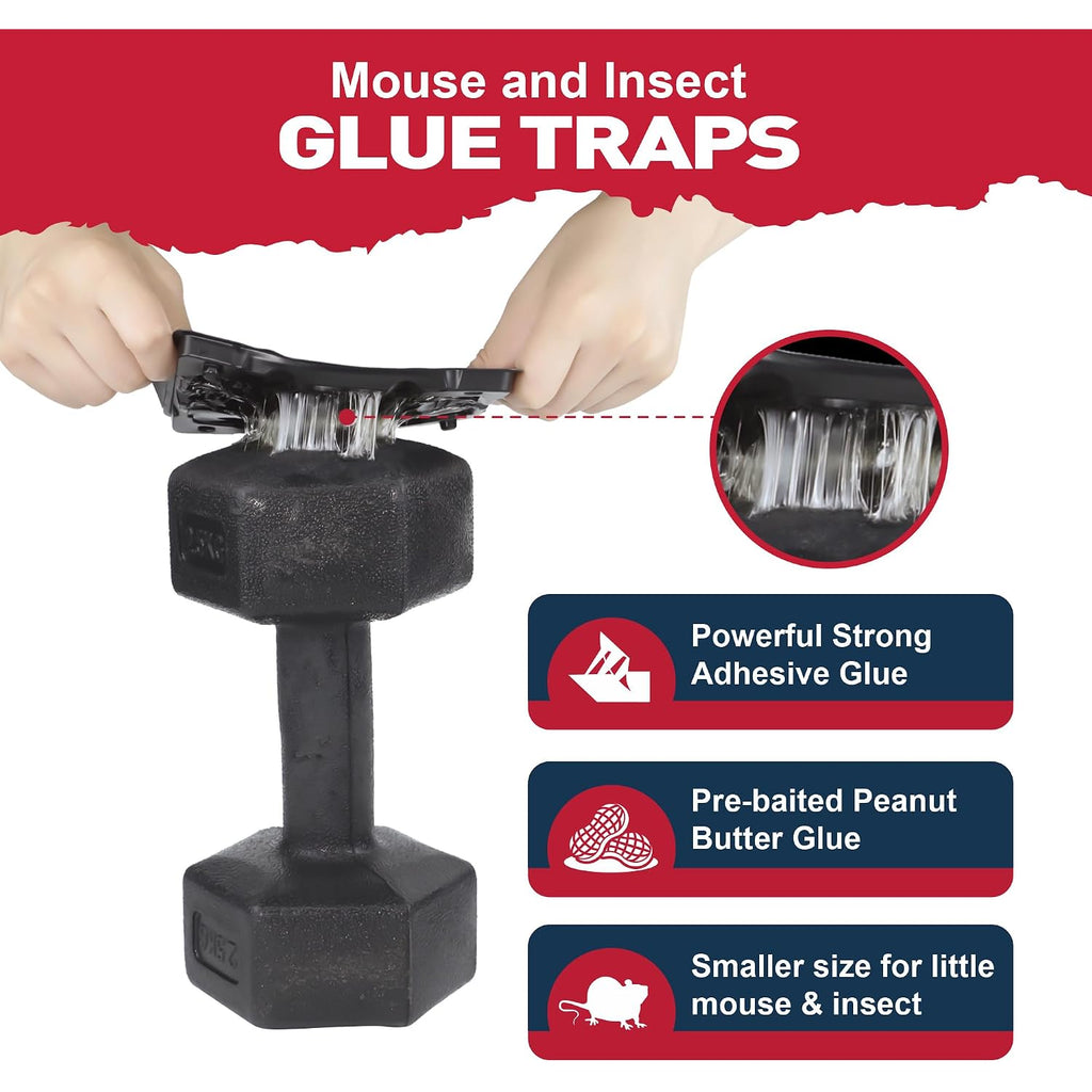 Glue Mouse Traps Indoor For Home -12 Pack Sticky Mousetraps Indoor For Safe Home Pest Control. Pre-Scented, Non-Toxic Glue Boards For Mice, Mouse & & Insects. Easy To Use