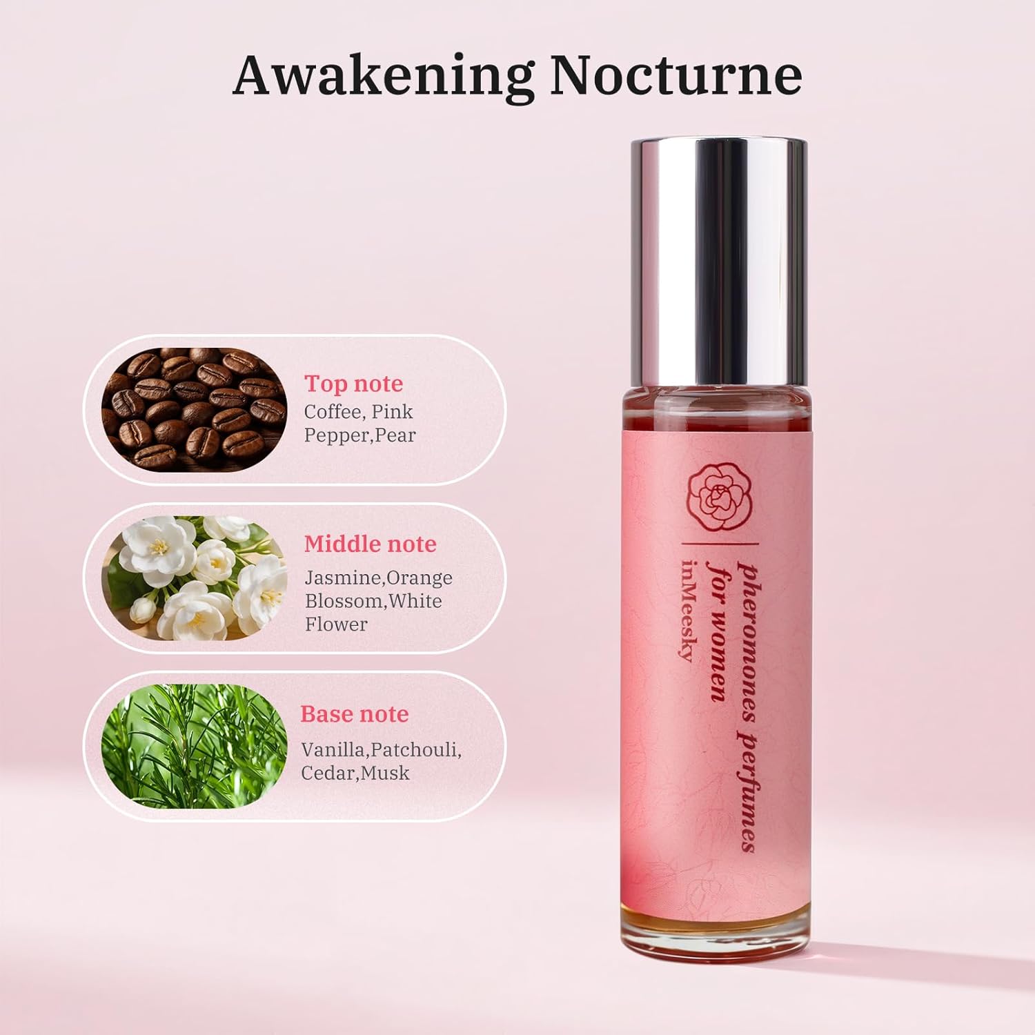 Pheromone Perfume for Women,Long-Lasting Vanilla Roll-On,Alluring Essential Perfume Oil for a Memorable Presence 0.34 fl.oz(10ml)