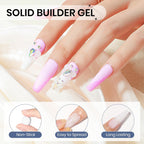 Solid Sculpture Builder Gel, 3D Nail Gel Milky White Non-Stick Hand Nail Extension Gel for Carving Patterns Decoration Nail Art Emboss Hard Gel for Nails Mnicure DIY at Home 14g(0.49 oz)