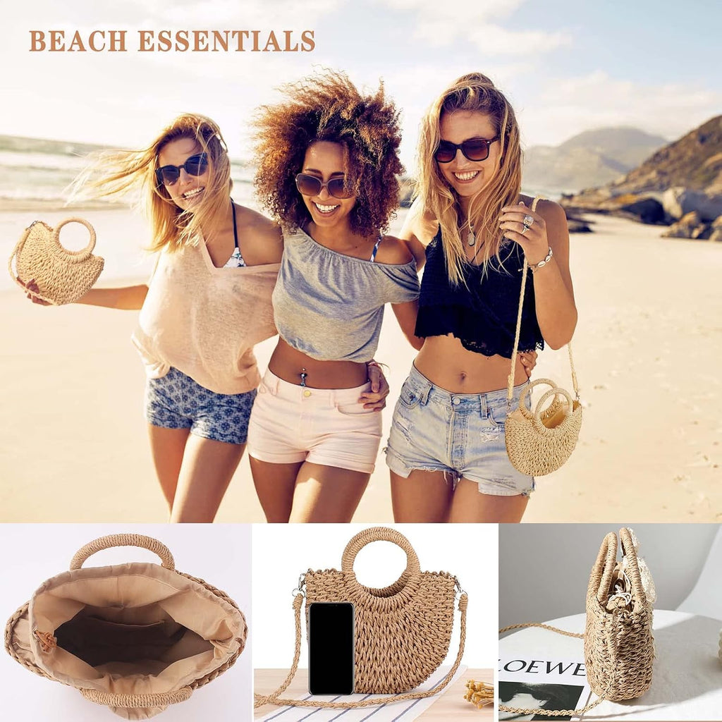 Straw Shoulder Bag For Women Woven Purse Beach Envelope Clutch Straws Wallet | Straw