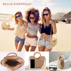 Straw Shoulder Bag For Women Woven Purse Beach Envelope Clutch Straws Wallet | Straw