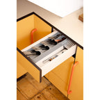 Joseph Joseph Drawerstore Compact Utensil Organizer For Kitchen Drawer Silverware, Flatware Tray, Small, Grey