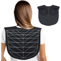Segbeauty Hair Cutting Guide Mat Black, Longer Silicone Waterproof Cutting Mat, Professional Salon Hair Cutting Mat With Guidelines Weighted Neck Wrap For Hair Stylist