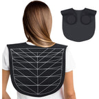 Segbeauty Hair Cutting Guide Mat Black, Longer Silicone Waterproof Cutting Mat, Professional Salon Hair Cutting Mat With Guidelines Weighted Neck Wrap For Hair Stylist