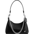 COACH Women's Glovetanned Leather Juliet Shoulder Bag, Black, One Size
