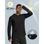 Coofandy Mens Upf 50+ Hoodie Shirts Long Sleeve Rash Guard Sun Protection Fishing Shirts Lightweight Quick Dry Hoodies