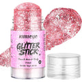 Pink Hair Face Body Glitter Stick For Sparkling Makeup, Holographic Chunky Mermaid Sequins Fairy Glitter Stick For Singer Concerts Mardi Gras Outfit Rave Accessories, 1.06 Oz, #4