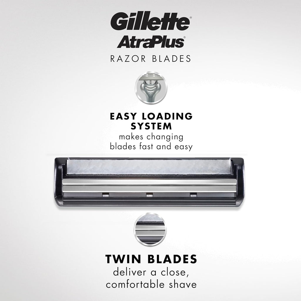 Gillette AltraPlus Mens Razor Blade Refills, 10 Count, Lubra-Soft Strip for Smoothness and Comfort