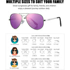 Pro Acme Classic Polarized Aviator Sunglasses 100% UV Protection, 52mm 58mm 63mm