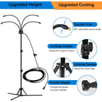 Standing Misters For Outside Patio, Adjustable Height 5.3 Ft Stand Misting System For Cooling Outdoor, Water Mister For Mist Playing, Patio Cooling, Backyard