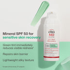 Uv Skin Recovery Green Tint All Mineral, Redness Reduction, Sensitive Skin Face Sunscreen Spf 50
