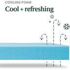 Zinus 8 Inch Green Tea Cooling Memory Foam Mattress [New Version], Twin, Fiberglass Free, Medium Firmness, Cooling Gel Foam, Certified Safe Foams & Fabric, Mattress in A Box
