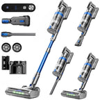 Cordless Vacuum Cleaner, 50Kpa 60Mins Self-Standing Stick Vacuum Cordless With Anti-Tangle Brush,Touch Screen,Lightweight & Portable,Vacuum Cleaners For Home,Pet Hair,Carpet, Hard Floor Blue