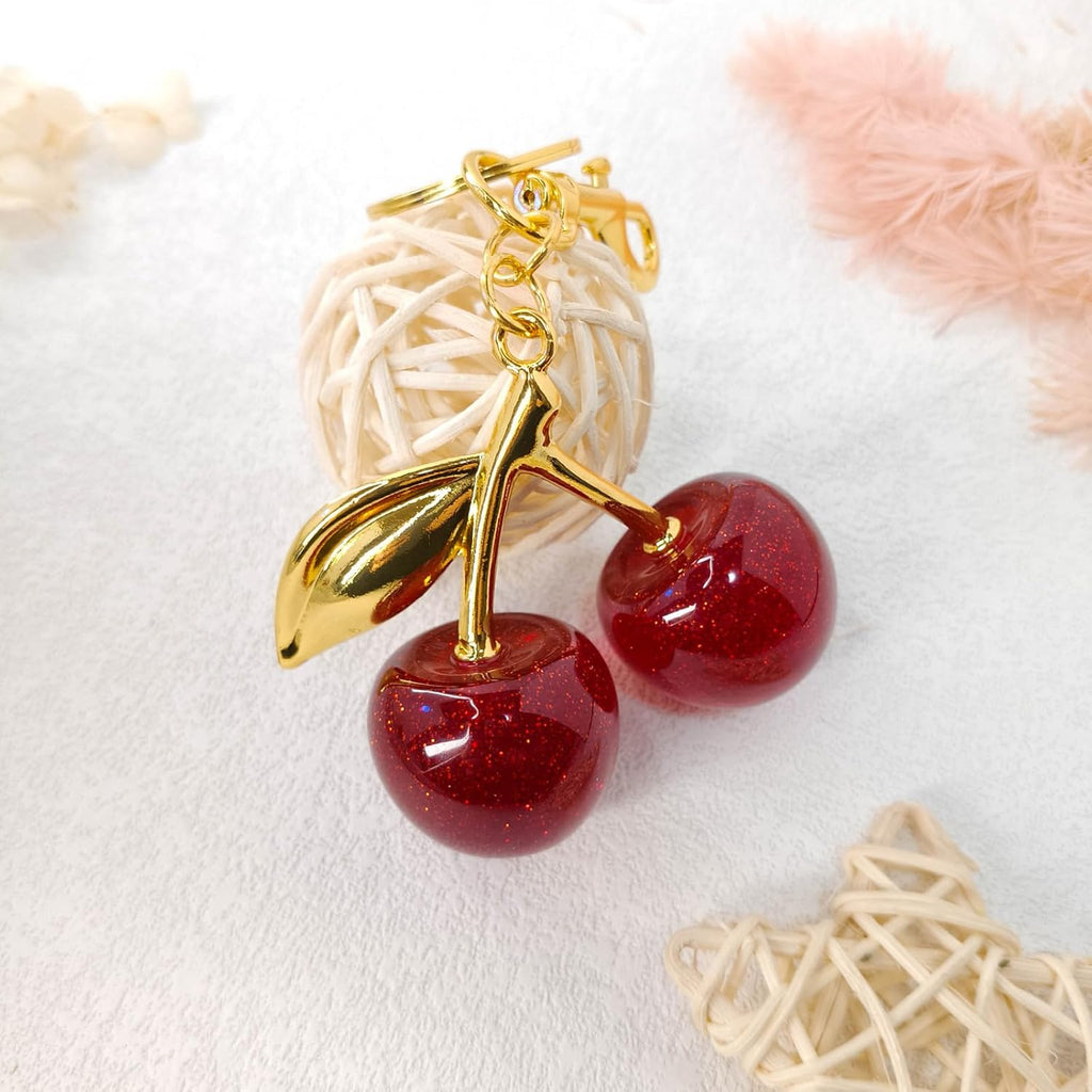 Cherry Keychain Bag Purse Charms Cute key chain accessories Car keyrings Handbag gifts for women Valentines Day Gifts