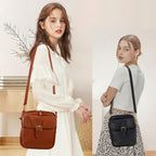 Leather Crossbody Bag For Women,Anti-Theft Messenger Bag With Large Capacity,Built-In Purse Card Slots Shoulder Sling Bag
