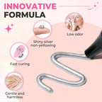 UNA GELLA Metallic Silver 3D Gel Nail Art 15g, No Wipe Sculpting Gel Polish for Nail Designs, Charms and Gems Decoration, Lamp Curing Required DIY Art Salon at Home