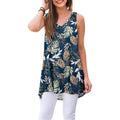 Wneedu Women'S Summer Sleeveless V Neck Tunic Casual T-Shirt Tank Tops Blouse