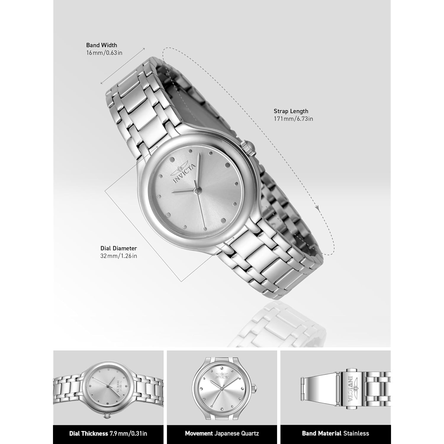 Invicta Wildflower Lady 32Mm Stainless Steel Steel