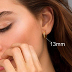 M MOOHAM Gold Plated Hoop Earrings for Women - Hypoallergenic 14K Gold Plated Hoops Earrings Set for Sensitive Ears Earring Stack for Women Trendy Jewelry Gifts Lightweight 13-60mm