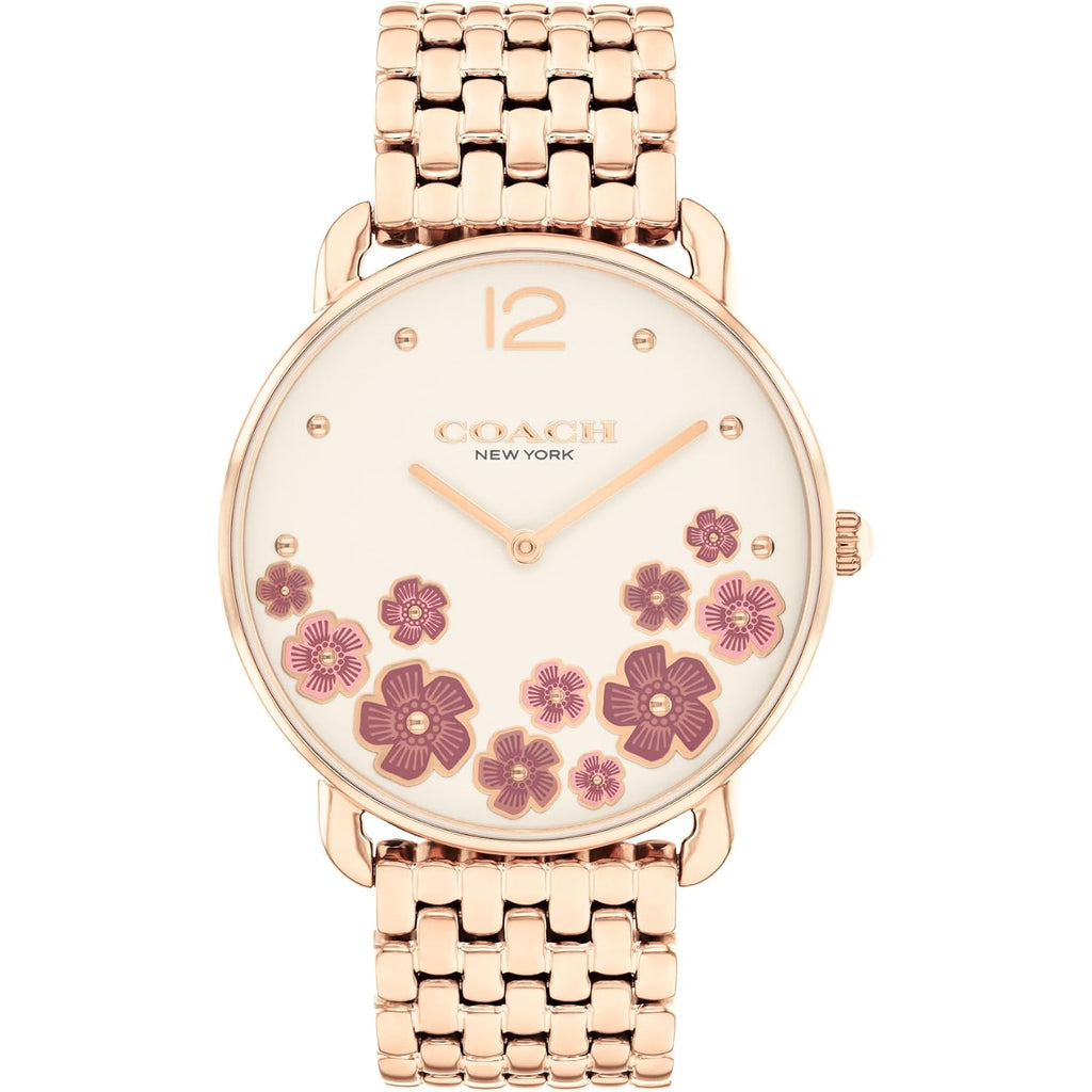 Coach Elliot Women'S 2H Quartz Watch - 36Mm Stainless Steel Bracelet - Colorful Floral Design - Premium Fashion - Gift For Her