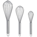 Whisks For Cooking, 3 Pack Stainless Steel Whisk For Blending, Whisking, Beating And Stirring, Enhanced Version Balloon Wire Whisk Set, 8"+10"+12"