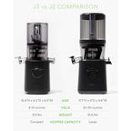 Nama J2 Cold Press Juicer – Self Feeding For Hands-Free Operation With Wide Mouth Hopper For Whole Recipe Loading, Zero Waste Masticating Juicer For More Juice, Less Pulp – Easy Cleanup & Assembly