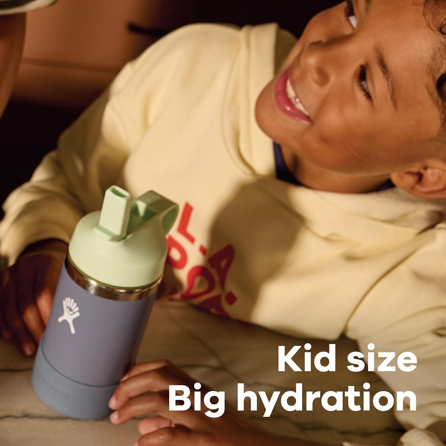 Hydro Flask Kids Water Bottle For School - Stainless Steel And Insulated With Straw Cap - 12 Oz In Anemone Purple