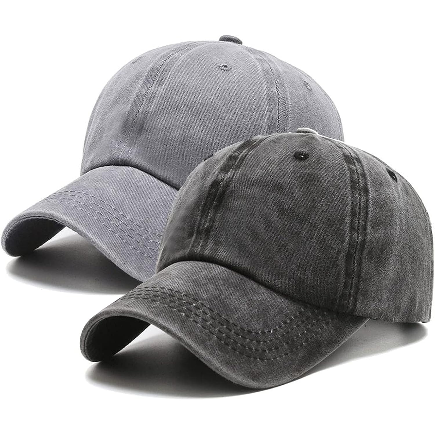 Pffy 2 Packs Vintage Washed Distressed Baseball Cap Golf Dad Hat For Men Women