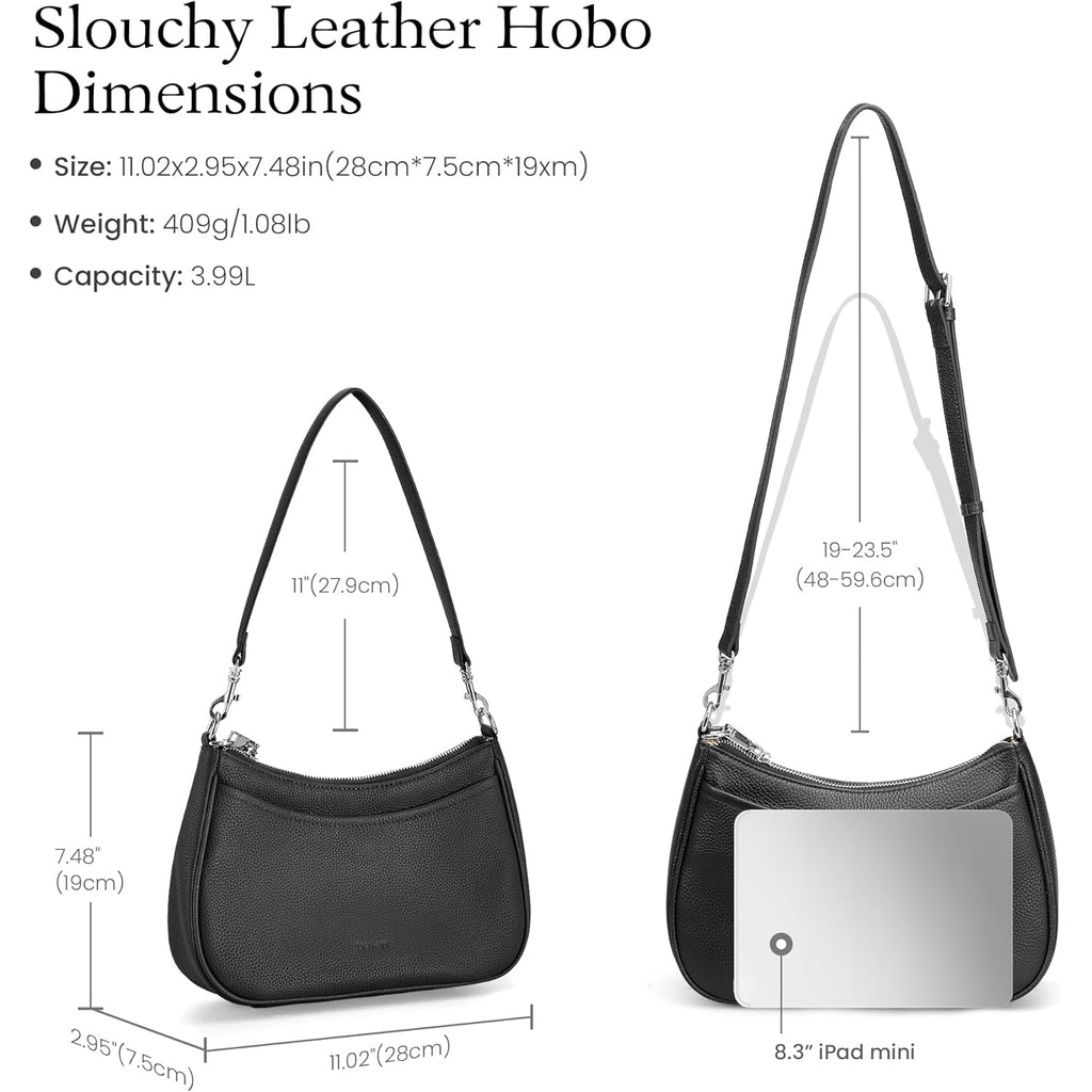 befen Genuine Leather Crossbody Bags for Women Anti Theft Shoulder Purse Trendy Hobo Bag with RFID Womens Handbag Purse
