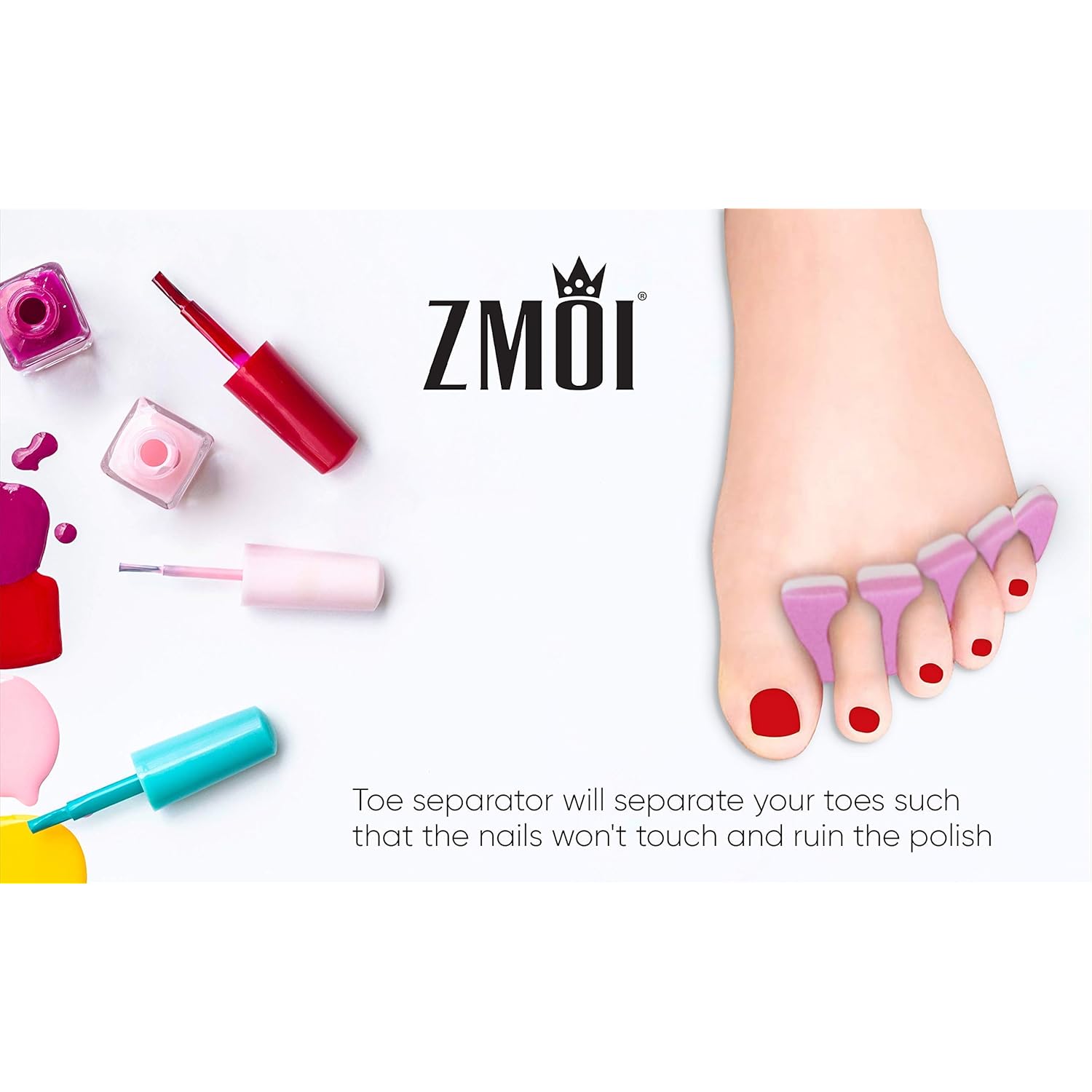 120 PCS Premium Pedicure Toe Separators - Soft & Durable Bulk Salon Pedicure Accessories - 4 Colors