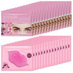 30Pcs Lip Mask Under Eye Masks Patches, Crystal Collagen Hydrating Moisturizing Smoothing Lips Care Gel Pads For Puffy Eyes Bags,Dark Circles,Puffiness,Fine Lines,Wrinkles,Anti-Aging Sakura