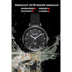 Women's Quartz Watch for Nurses Nursing Students Lady,Floral Pattern Dial with Crystal Markers, Second Hand,Soft Silicone Band