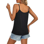Micticsi Womens Spaghetti Strap Tank Top Adjustable Scoop Neck Camisole Tops Loose Fit Casual Shirts Summer 2026