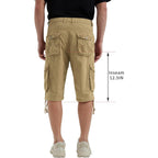 Cargo Shorts For Men Multi Pockets Mens Shorts Below Knee Casual Hiking Summer Shorts
