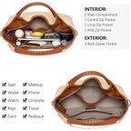 BOSTANTEN Genuine Leather Purses for Women Designer Handbags Crossbody Shoulder Bags Top Handle Satchel with Adjustable Strap