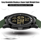 GOLDEN HOUR Ultra-Thin Minimalist Sports Waterproof Digital Watches Men with Wide-Angle Display Rubber Strap Wrist Watch for Men Women