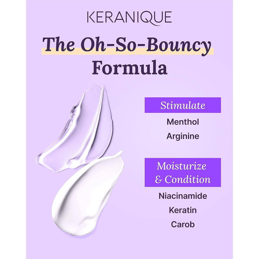 Keranique Volumizing Shampoo & Conditioner Set For Hair Repair, Growth & Thinning Hair Support – Keratin, Biotin, Menthol & Niacinamide, Lightweight Strengthening Formula - Keratin Amino Complex™