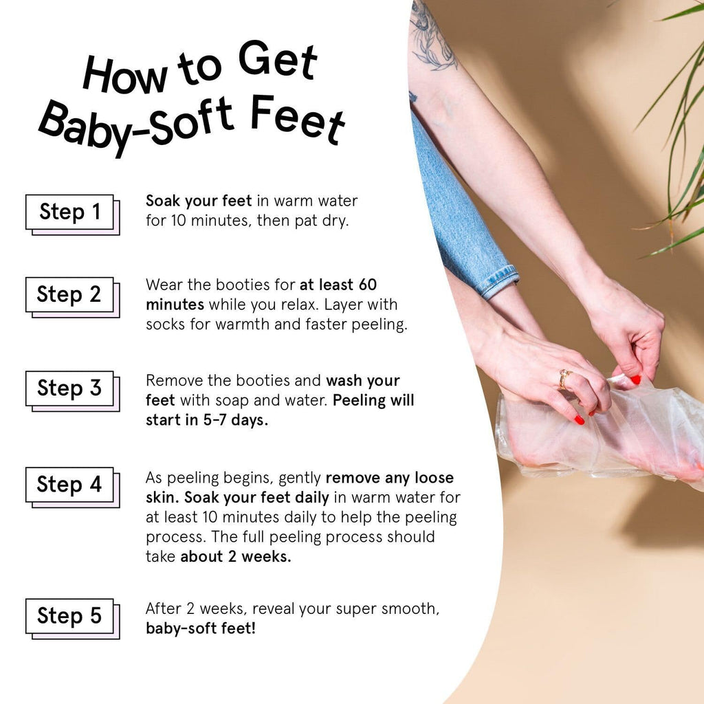 grace & stella Award-Winning Foot Peel Mask - Foot Peeling Mask with Aloe Vera - Moisturizing Foot Mask for Dry Cracked Feet - Foot Exfoliator for Baby Soft Feet (4 Pairs, Unscented)