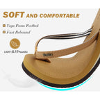 Kuailu Womens Arch Support Flip Flops Comfortable Yoga Mat Slip On Summer Beach Walking Thong Cushion Sandals