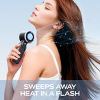 Portable Handheld Fan With Ice Cooling-5 Gear High Speed Turbo Personal Fan Rechargeable,Up To 13 Hrs,Mini Fan Handheld,Europe Travel Essentials Accessories, Beach Vacation, Gifts For Women