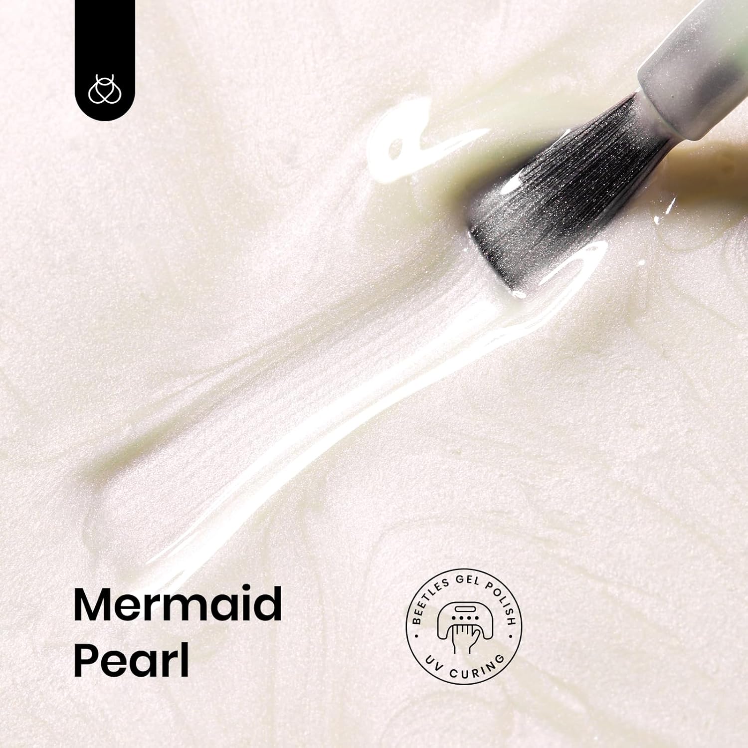 Beetles Pearl Gel Polish, 15Ml Pearl White Gel Polish Shimmer Mermaid Pearlescent Shell Nail Nail Polish Soak Off Nail Art Manicure Salon DIY Gel Nail Design Uv Led