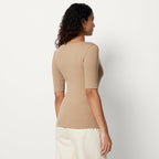 Amazon Essentials Women'S Slim-Fit Half Sleeve Square Neck T-Shirt