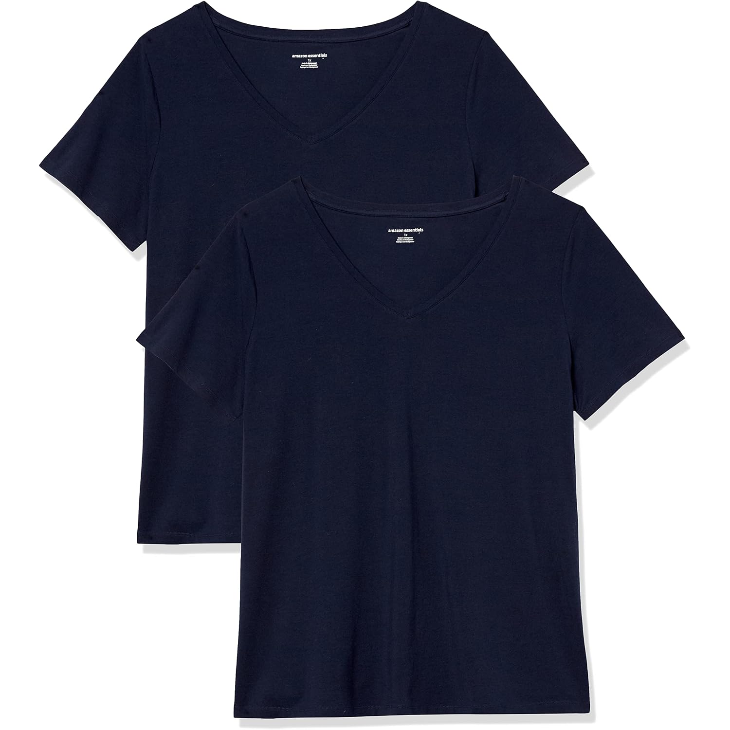 Amazon Essentials Women'S Plus Size Short-Sleeve V-Neck T-Shirt