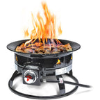 Outland Living Portable Propane Fire Pit, 19-Inch, 58,000 Btu Smokeless Gas Firebowl | Perfect For Camping, Patio, Backyard, Tailgating, Deck, Rv| Black 823 Standard