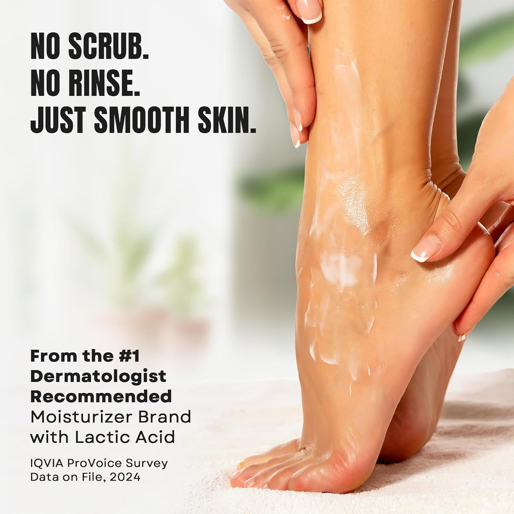 AmLactin Foot Repair Cream - Therapeutic Foot Cream for Dry Cracked Heels and Feet - Callus Softener - No-Scrub Exfoliator and Moisturizer with 15% Lactic Acid AHA - 3 oz (Packaging May Vary)