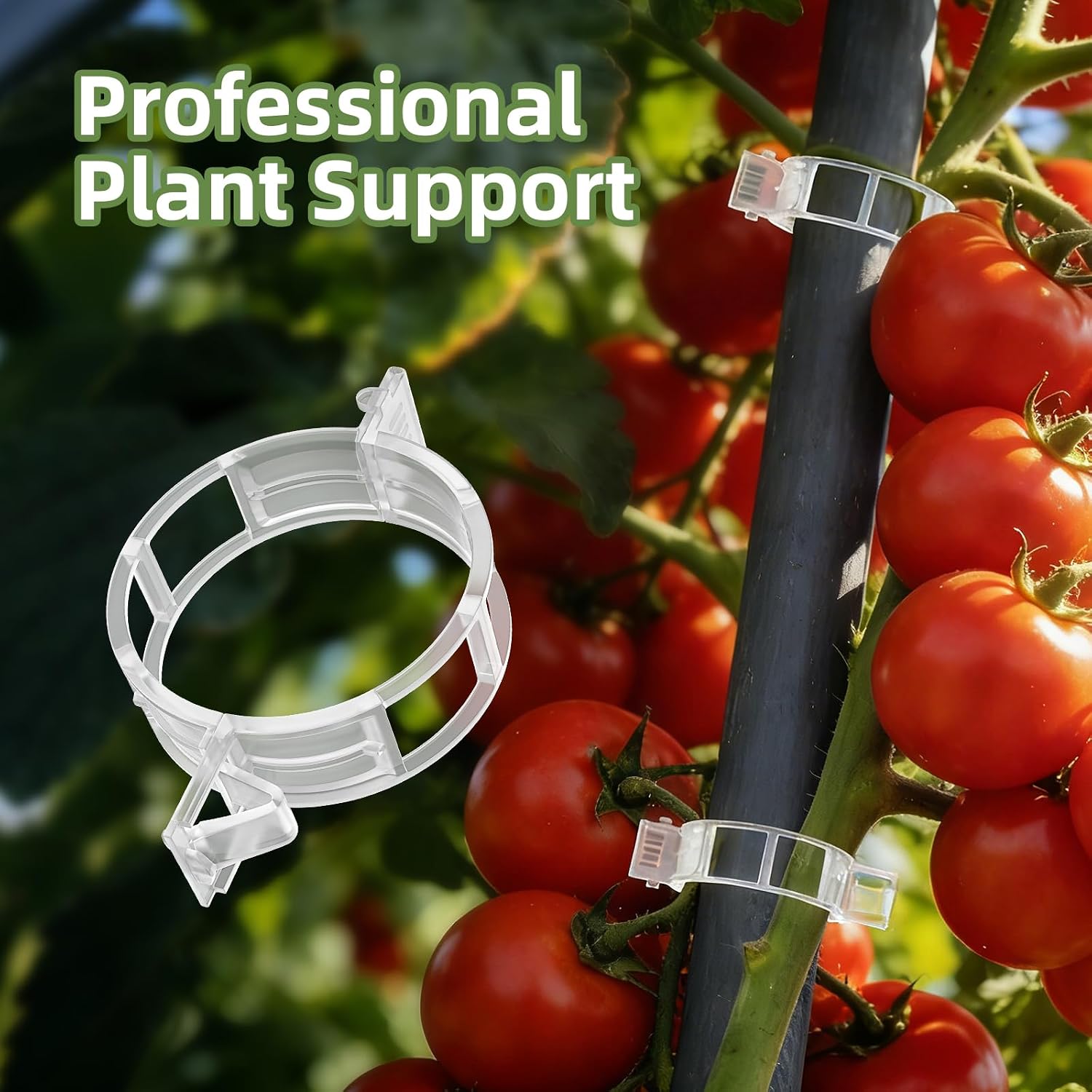 Cleangor 300Pcs Plant Clips, Plant Support Clips Plastic Trellis Clips | Garden Plant Clips For Tomatoes, Cucumbers, Vines, Reusable Garden Clips Tomato Clips, Gardening Supplies To Grow Upright